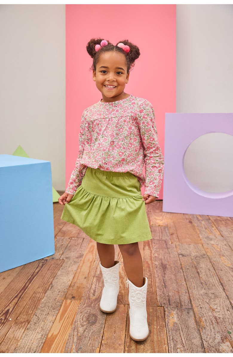 BISBY Kids' Floral Lisle Top, Alternate, color, Recoleta Floral Rose