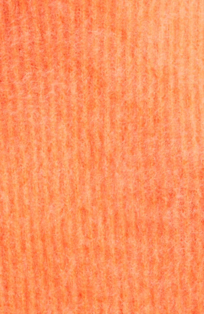 ZANKOV Halas Colorblock Rib Merino Wool & Cashmere Crewneck Sweater, Alternate, color, Persimmon