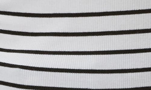 Michael Stars Gina Striped Ribbed Crop Tank In Multi