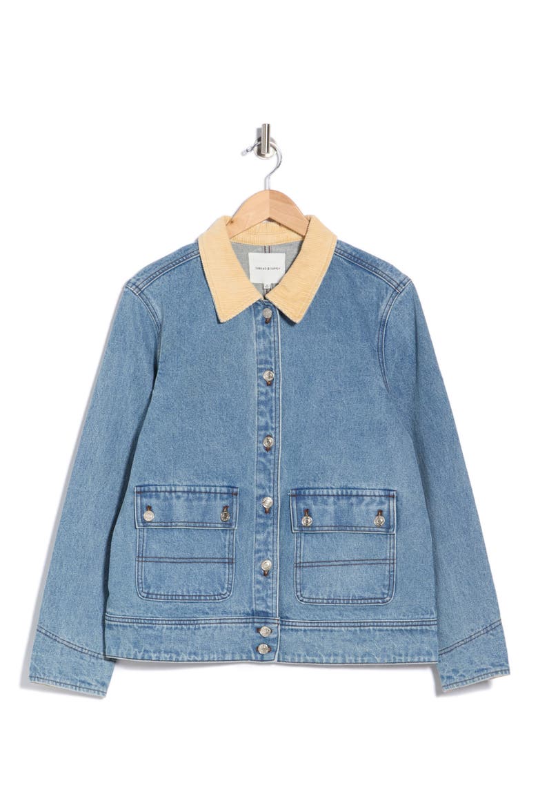 Denim Utility Jacket, Alternate, color, BLUE DENIM