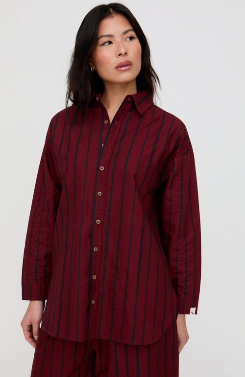 Turtledove London Organic Cotton Bea Shirt In Red
