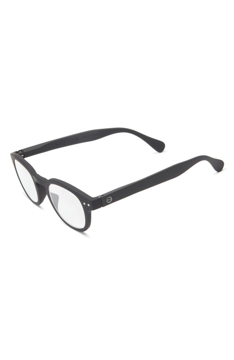 IZIPIZI 47mm Rectangular Reading Glasses, Alternate, color, Black