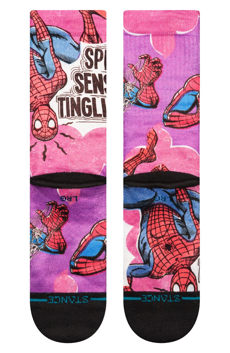 Stance Spidey Senses Crew Socks, Alternate, color, 