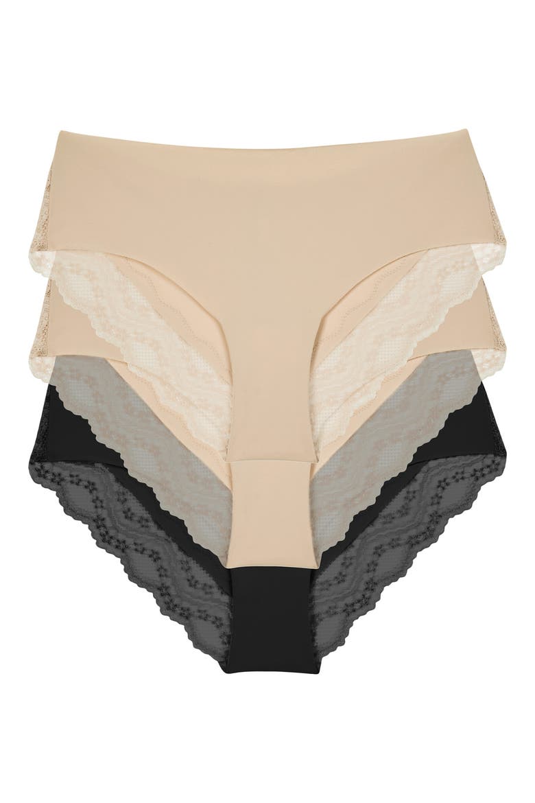 B.Bare Assorted 3-Pack Cheeky Tangas, Main, color, B.BARE BASIC 1