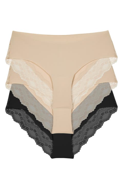 B.Bare Assorted 3-Pack Cheeky Tangas