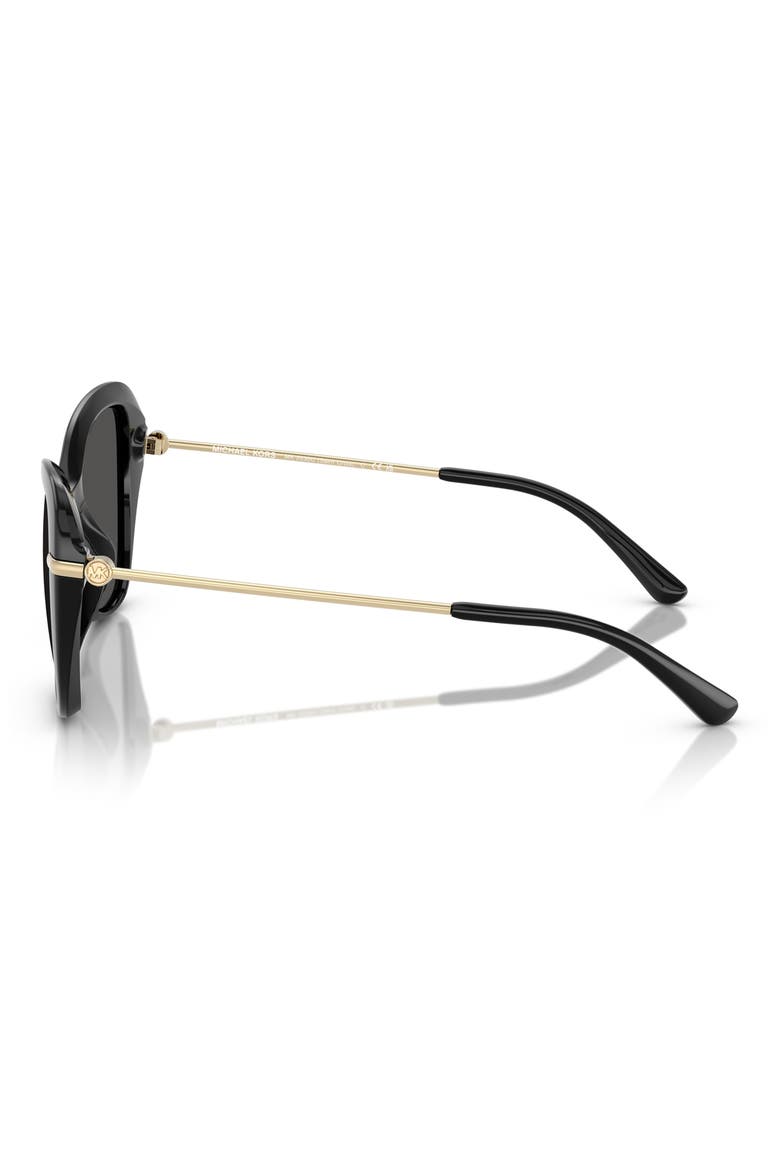 56mm Butterfly Sunglasses, Alternate, color, BLACK