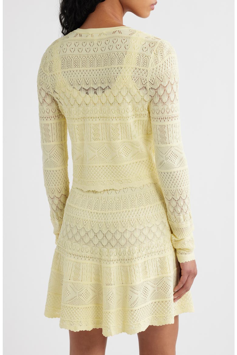 Brigette Pointelle Cardigan, Alternate, color, SUGAR DAISY