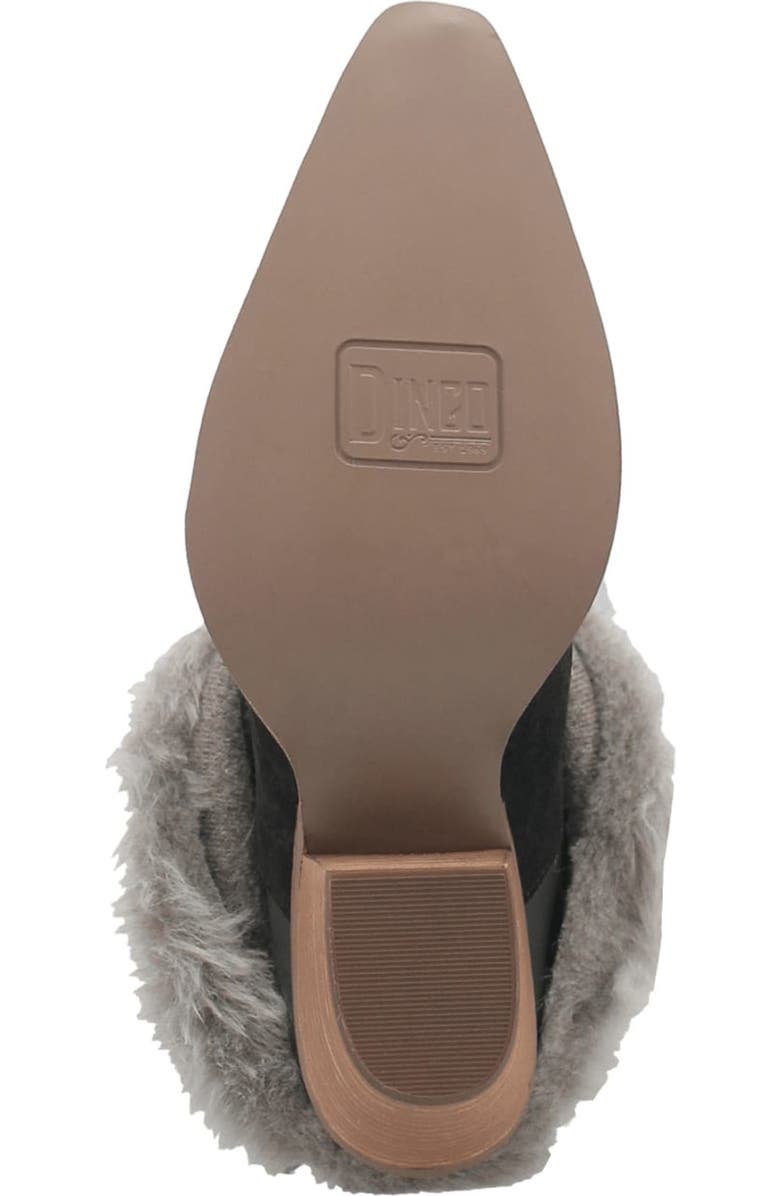 Dingo Snuggle Faux Fur Western Boot, Alternate, color, Black