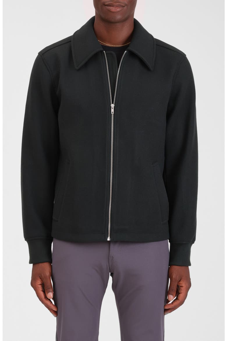 Knit Bomber Jacket, Alternate, color, FOREST GREEN
