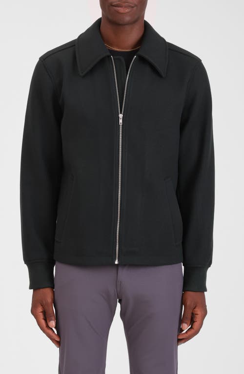 Bagatelle Knit Bomber Jacket In Black