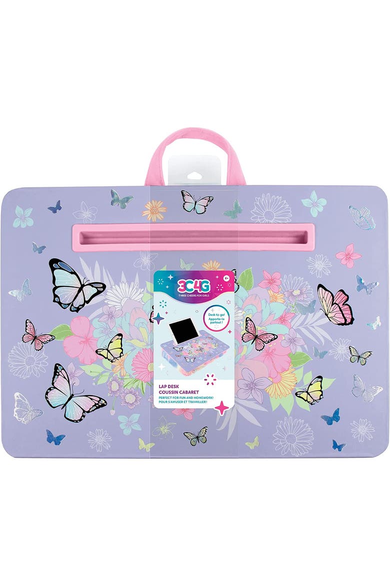 Butterfly Lap Desk Purple Pastels & Butterflies, Main, color, Multicolored