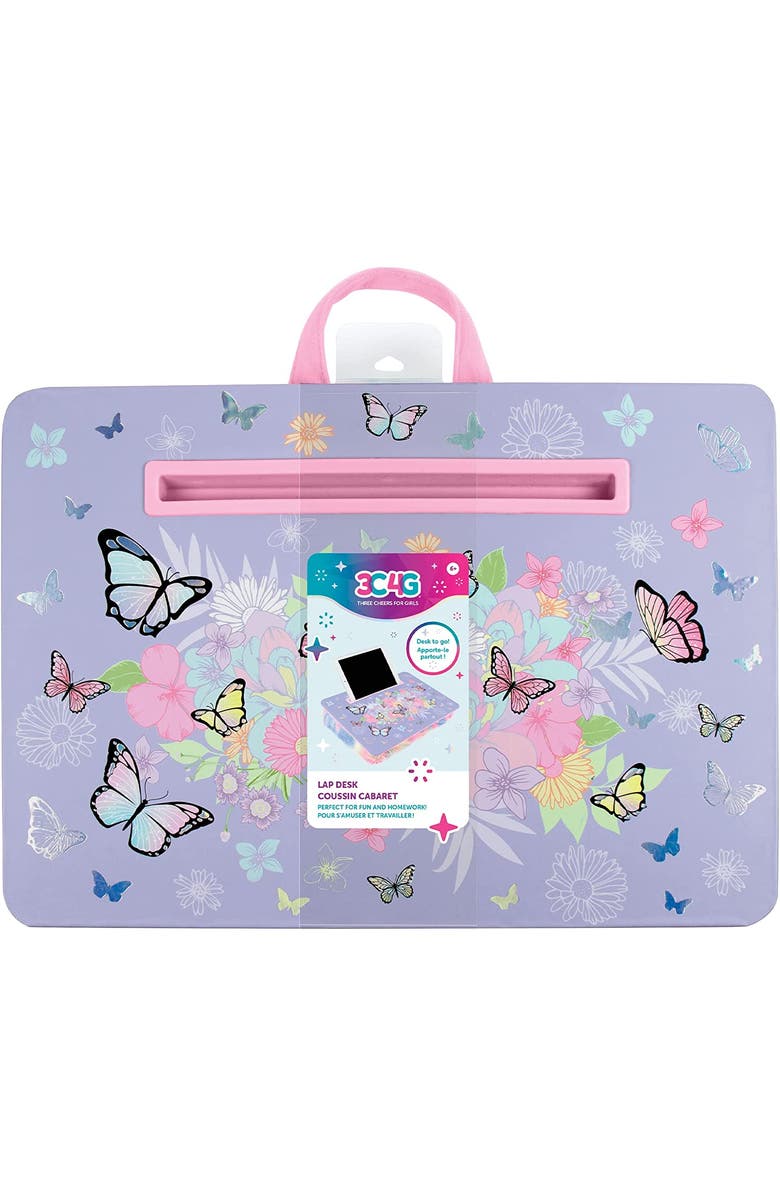 Three Cheers For Girls Butterfly Lap Desk Purple Pastels & Butterflies, Main, color, Multicolored