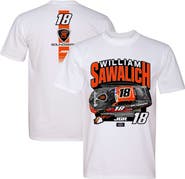 JOE GIBBS RACING TEAM COLLECTION Men's Joe Gibbs Racing Team Collection White William Sawalich SoundGear Car T-Shirt