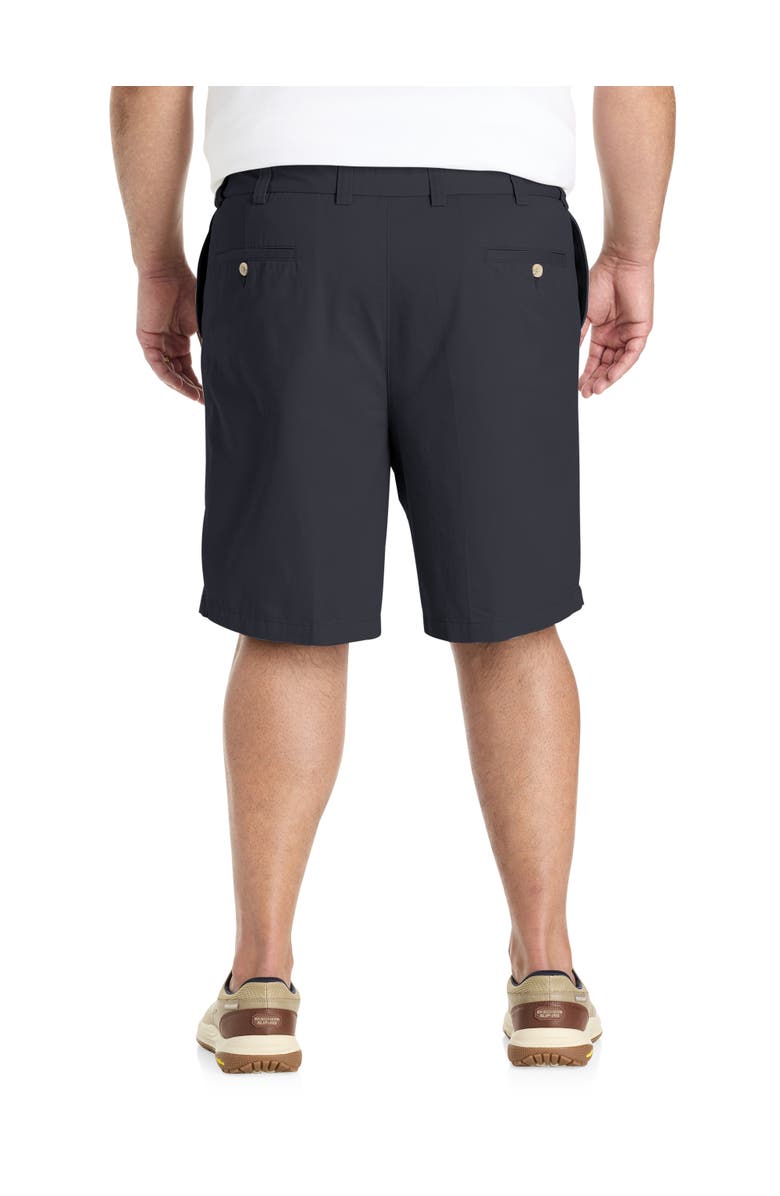 Harbor Bay by DXL Big & Tall Waist-Relaxer Pleated Shorts, Alternate, color, Black