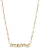 Kendra Scott Mama Script Pendant Necklace