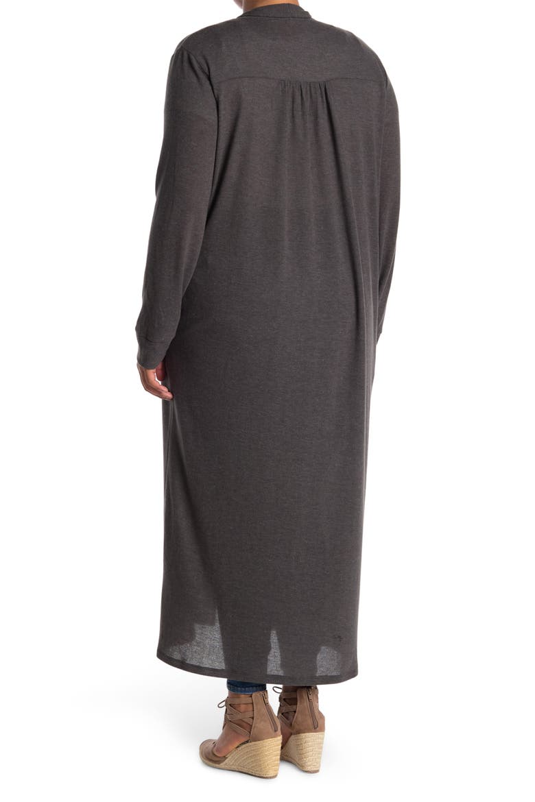 Long Knit Duster Cardigan, Alternate, color, CHARCOAL