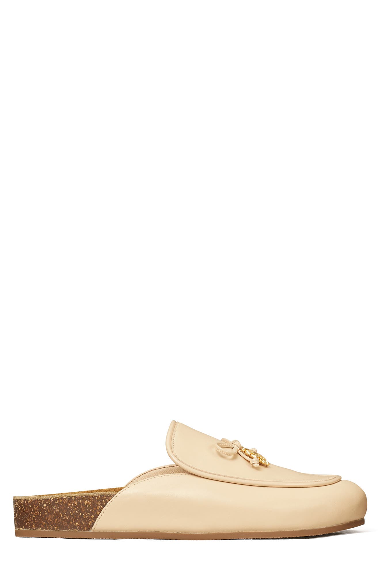 Tory Charm Mule, Alternate, color, WHITE