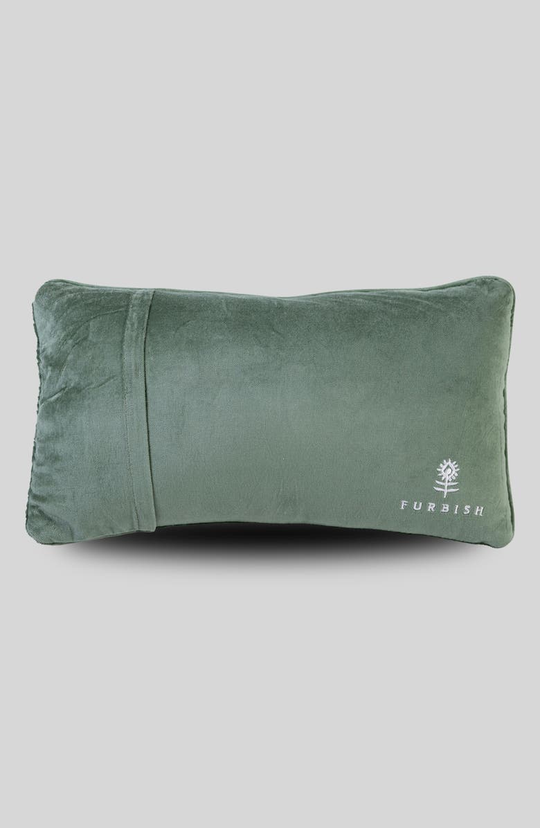 Furbish Merry Tipsy Needlepoint Pillow, Alternate, color, Green