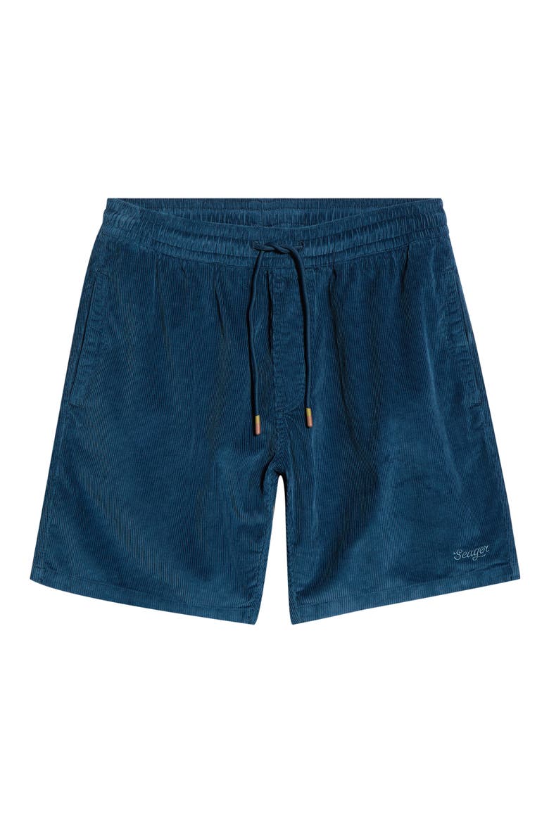Yuma Cotton Corduroy Drawstring Shorts, Alternate, color, STELLA BLUE
