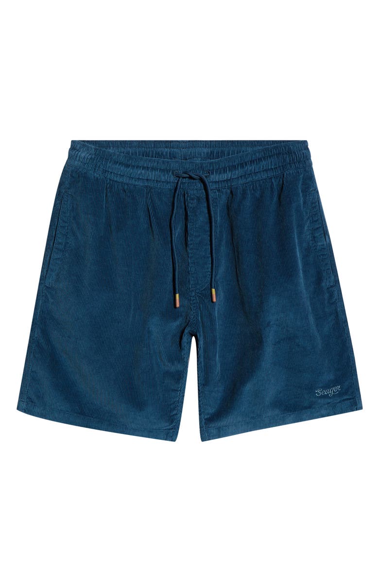Seager Co Yuma Cotton Corduroy Drawstring Shorts, Alternate, color, Stella Blue