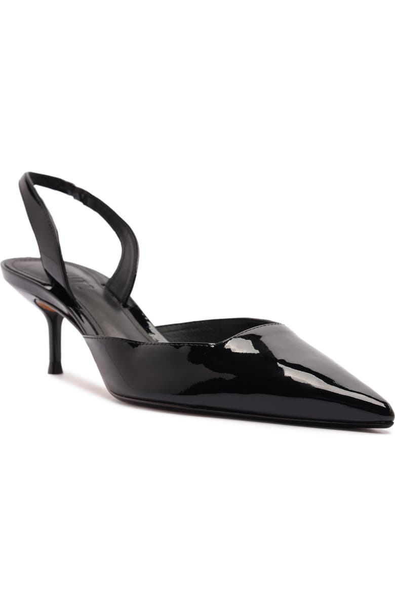 Schutz Paola Mid Slingback Pointed Toe Pump, Main, color, Blackdnu