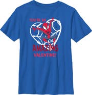 Marvel Boy's Marvel Spider-Man Amazing Valentine  Graphic T-Shirt