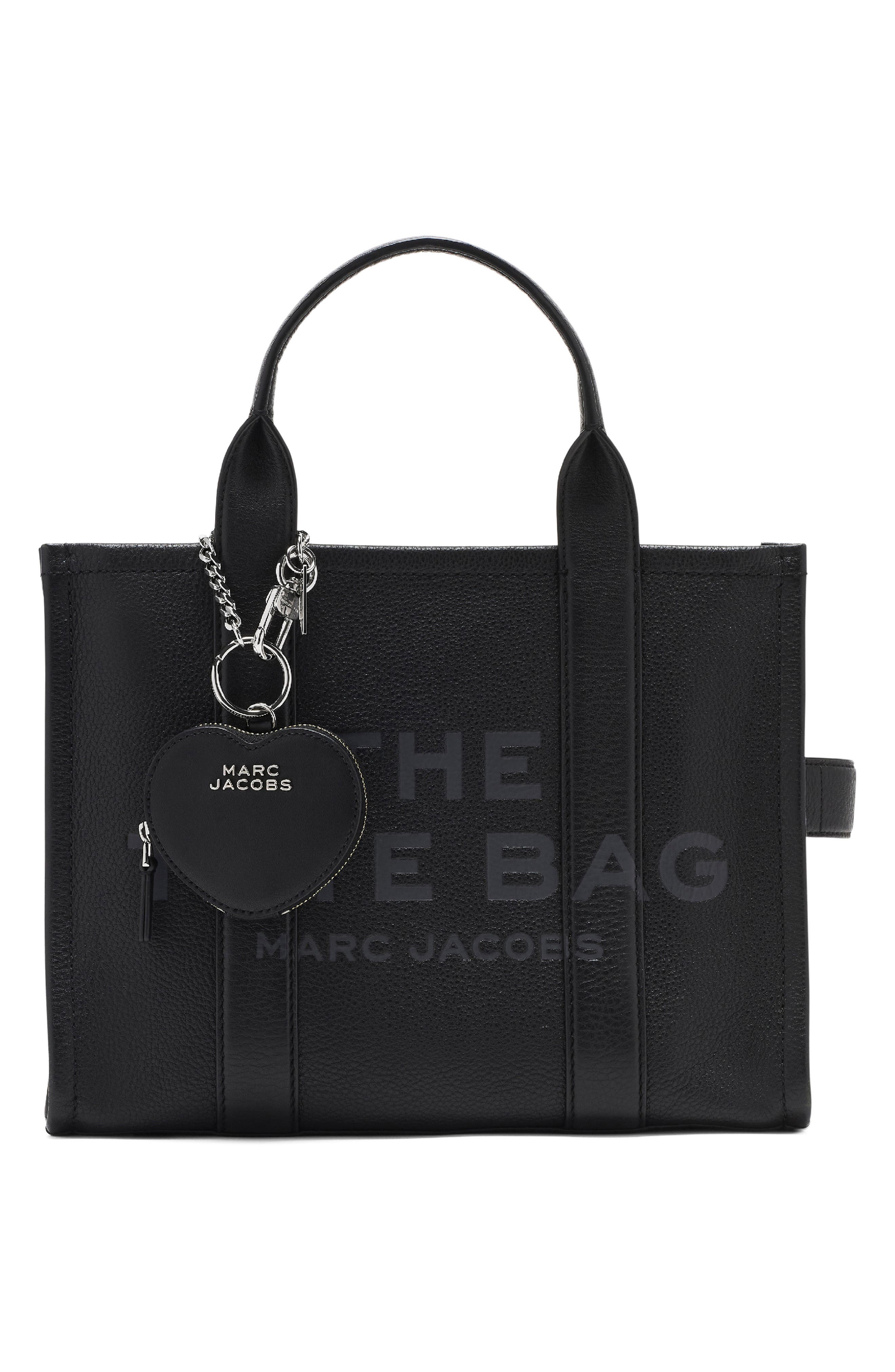 Marc Jacobs The Heart Pouch Bag Charm, Alternate, color, Black