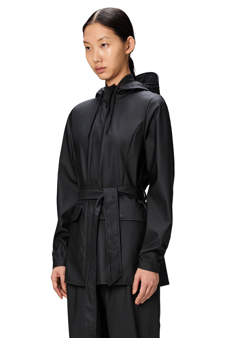 Curve Waterproof Rain Jacket, Alternate, color, BLACK