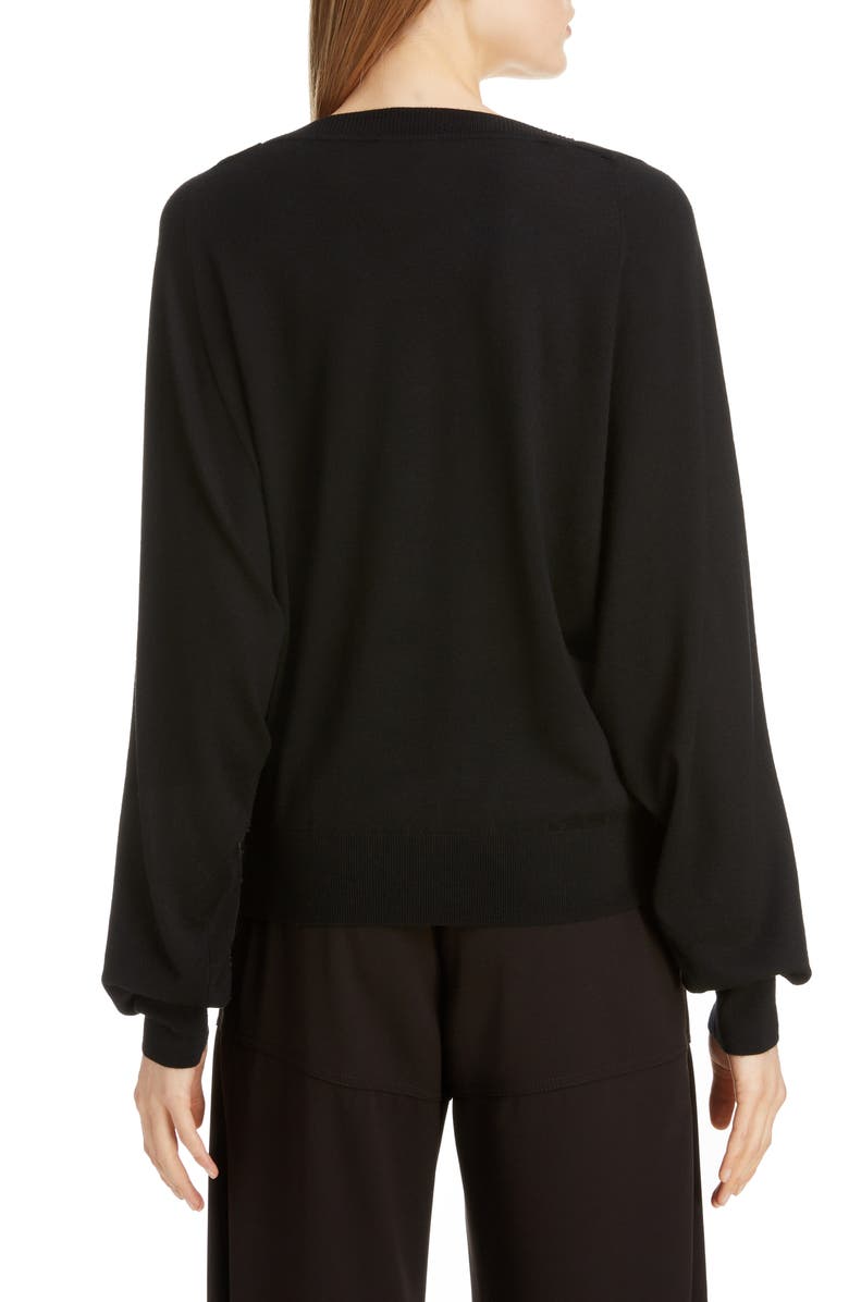 Chloé Lace Trim Wool & Silk Sweater, Alternate, color,