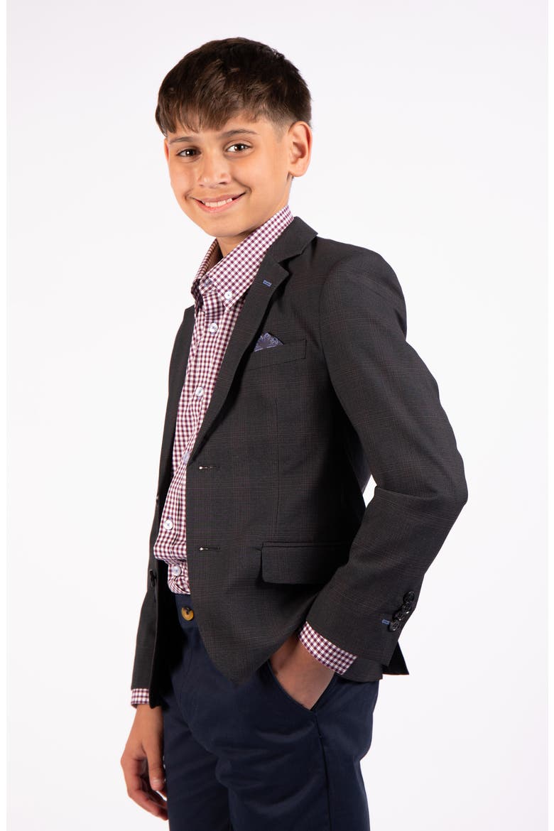Kids' Shadow Glen Plaid Sport Coat, Alternate, color, CHARCOAL