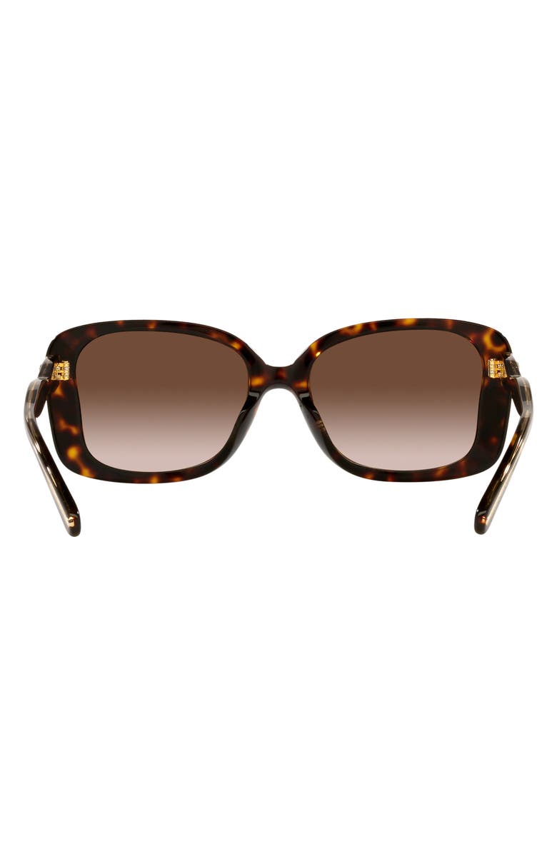 COACH 53mm Square Sunglasses, Alternate, color, Dk Tort