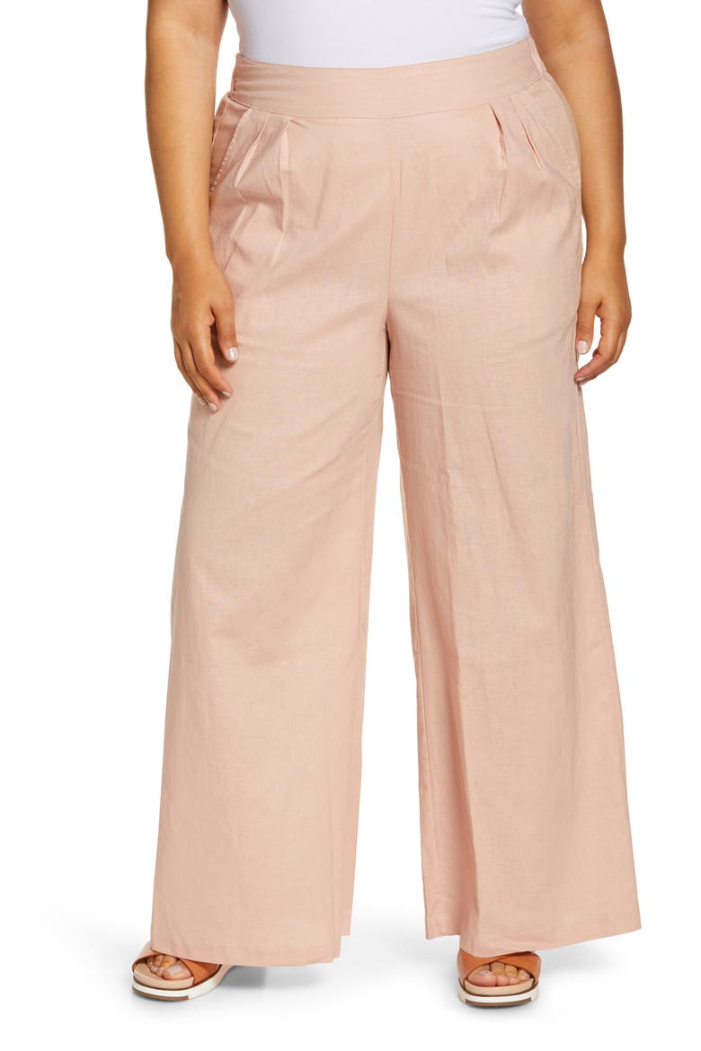Cici Wide Leg Pants, Main, color, PEACH