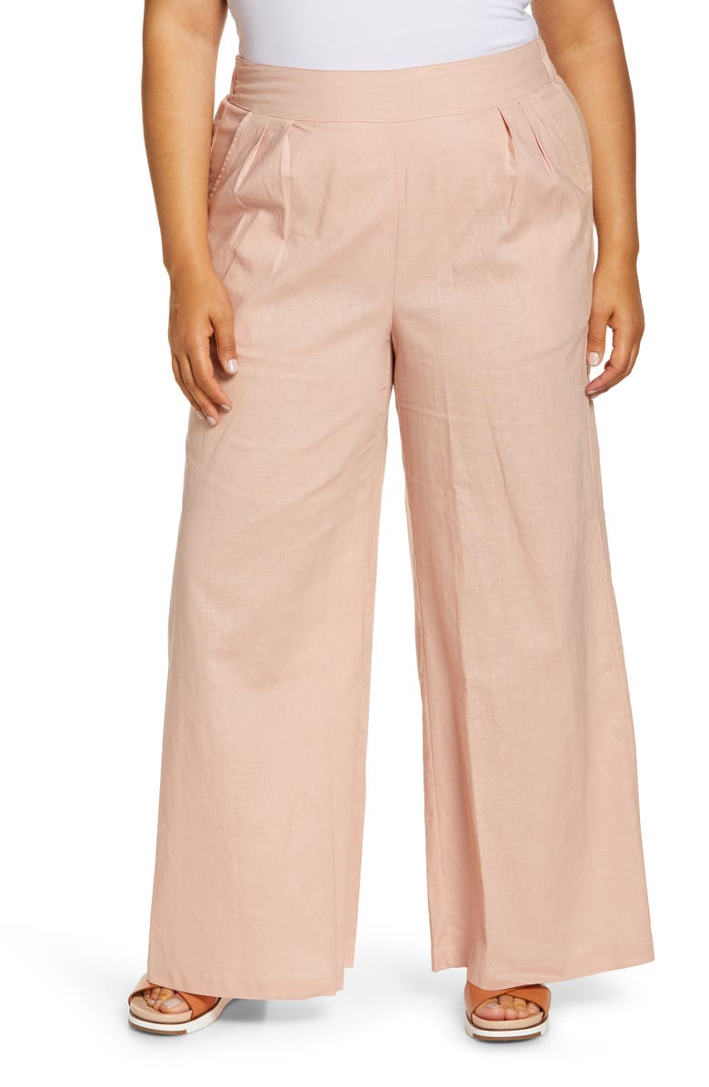 Standards & Practices Cici Wide Leg Pants, Main, color, Peach