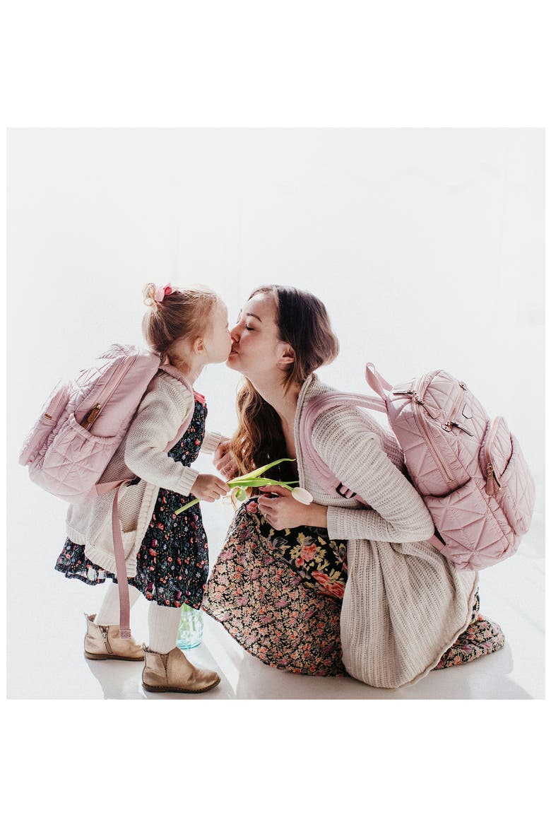 'Companion Backpack' Quilted Nylon Diaper Bag, Alternate, color, OLIVE