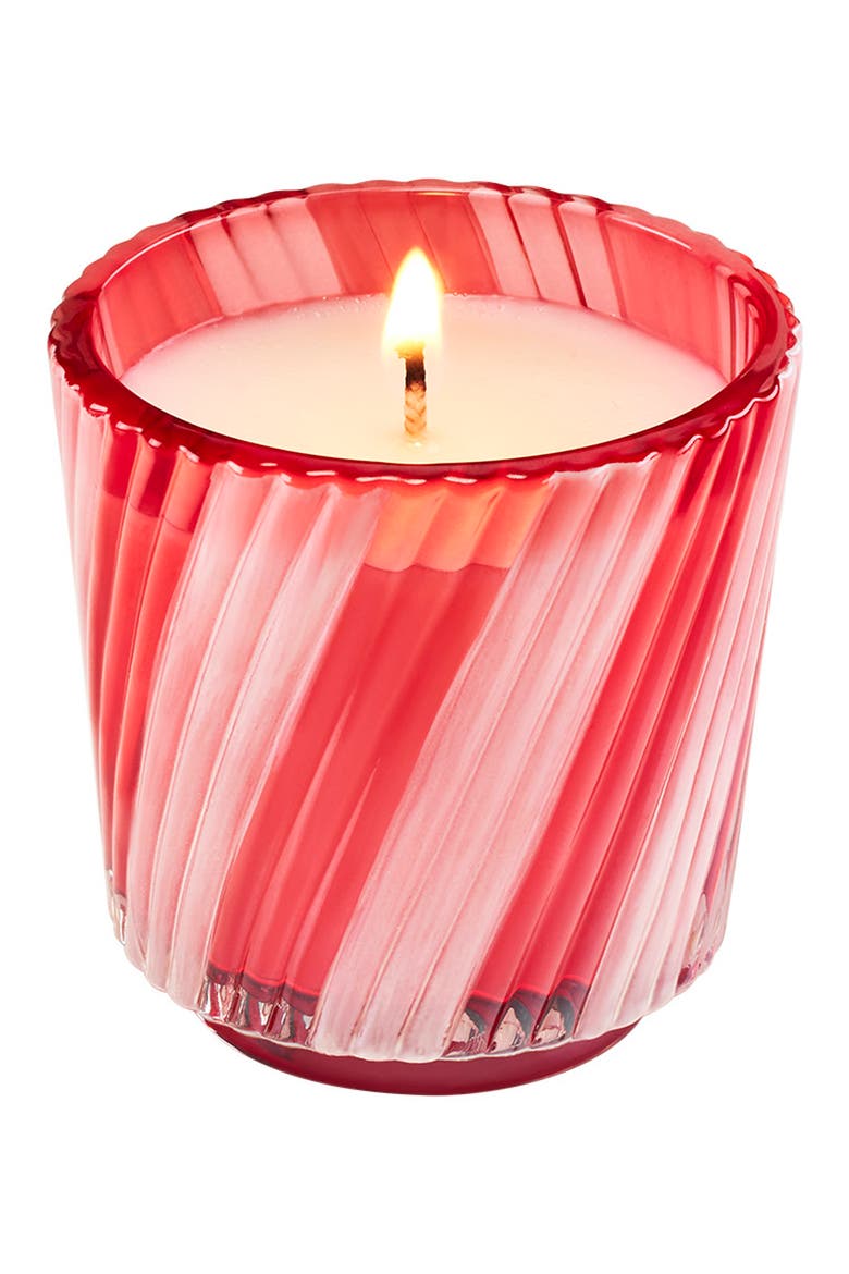 Crushed Candy Cane Pedestal Ornament Candle, Alternate, color, CRUSHED CANDY