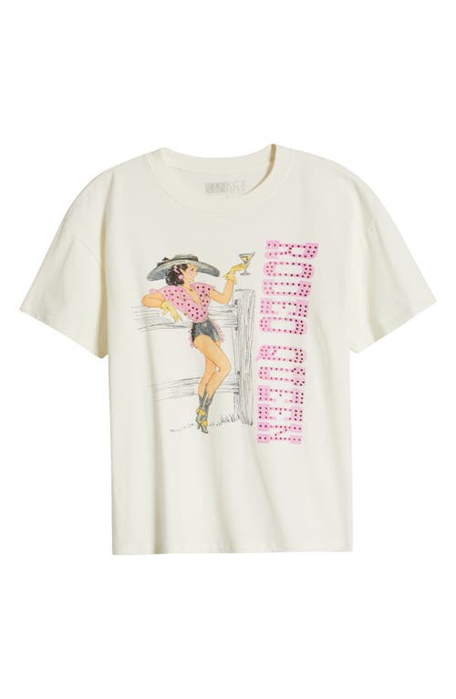 Shop Vinyl Icons Rodeo Queen Embellished Cotton Graphic T-shirt In Marshmallow