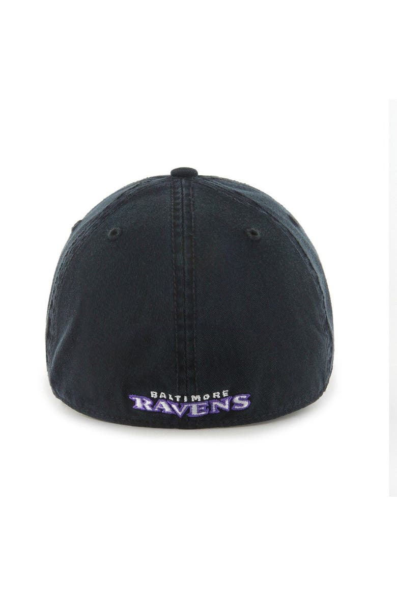Men's '47 Black Baltimore Ravens Franchise Logo Fitted Hat, Alternate, color, Black