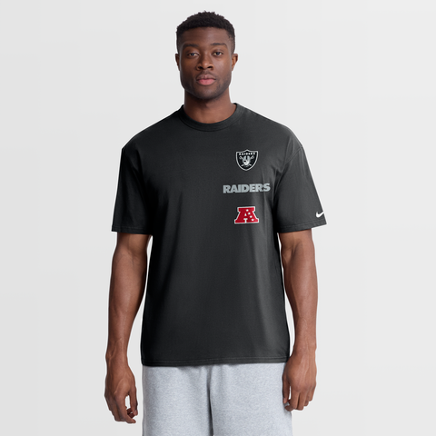 Men's Nike Black Las Vegas Raiders The Forward Heavyweight Max90 T-Shirt