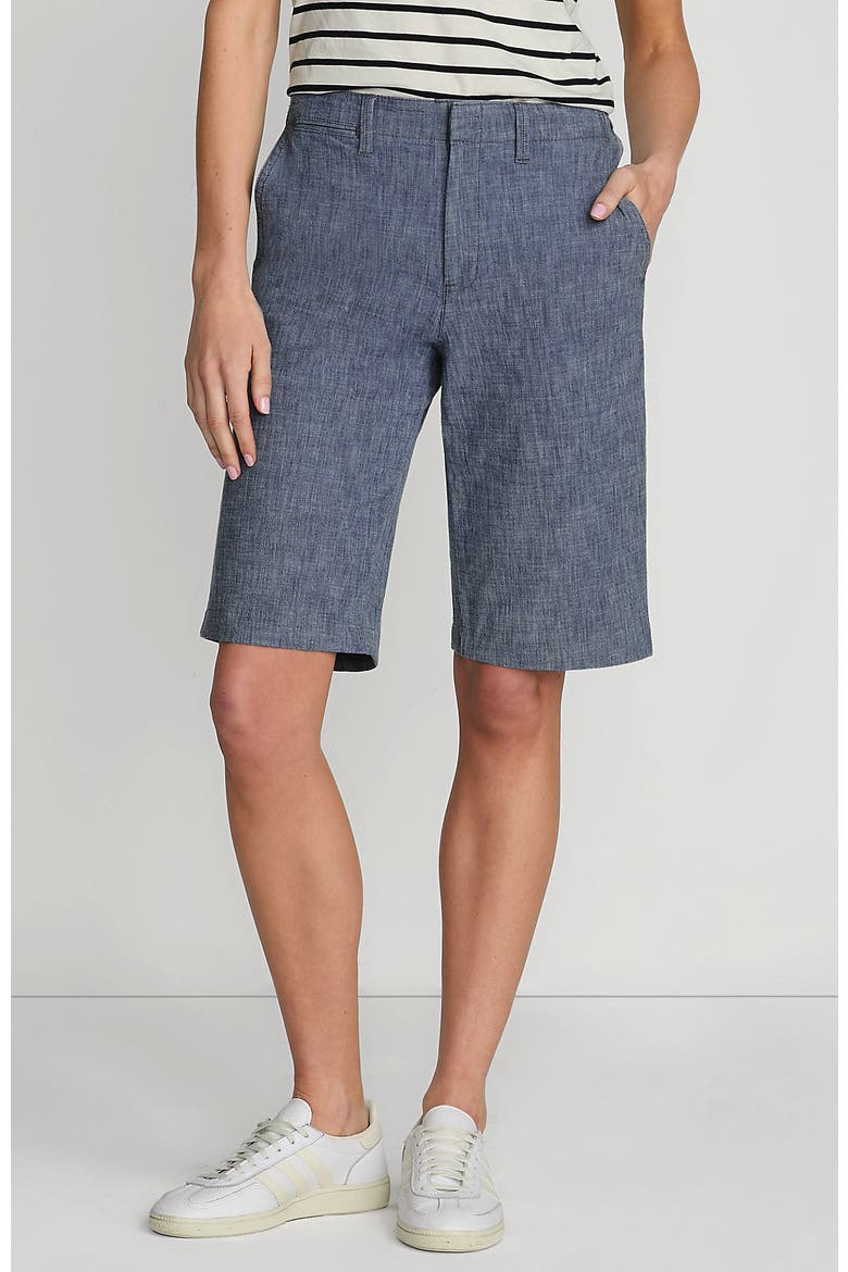 Elastic Back Classic 12" Chino Shorts, Main, color, Evening Sky Chambray