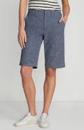 Lands' End Elastic Back Classic 12" Chino Shorts