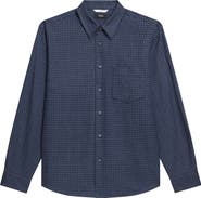 Theory Weekend Woods Check Cotton Button-Up Shirt