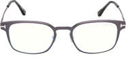 TOM FORD 52mm Square Blue Light Blocking Glasses