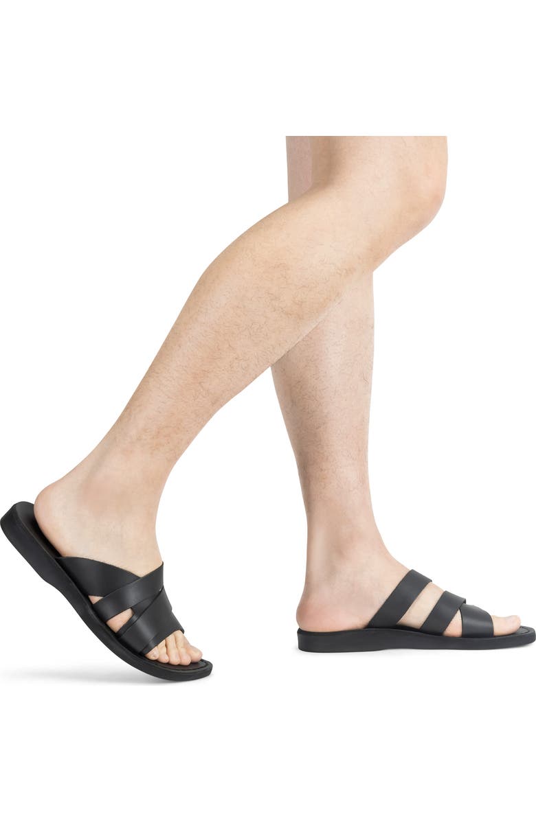 Jerusalem Sandals Lucas Slide Sandal, Alternate, color, Black