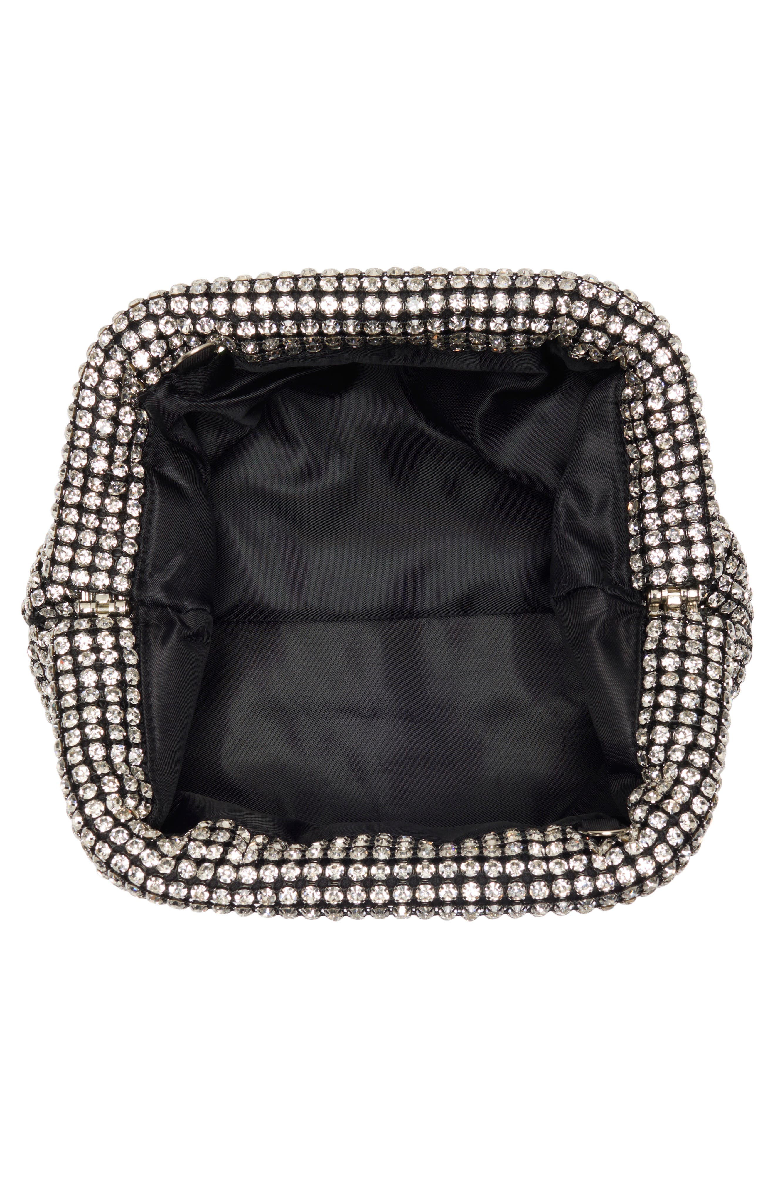 Crystal Frame Clutch, Alternate, color, SILVER