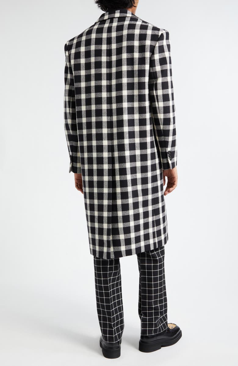 Marni Check Wool Blend Topcoat, Alternate, color,