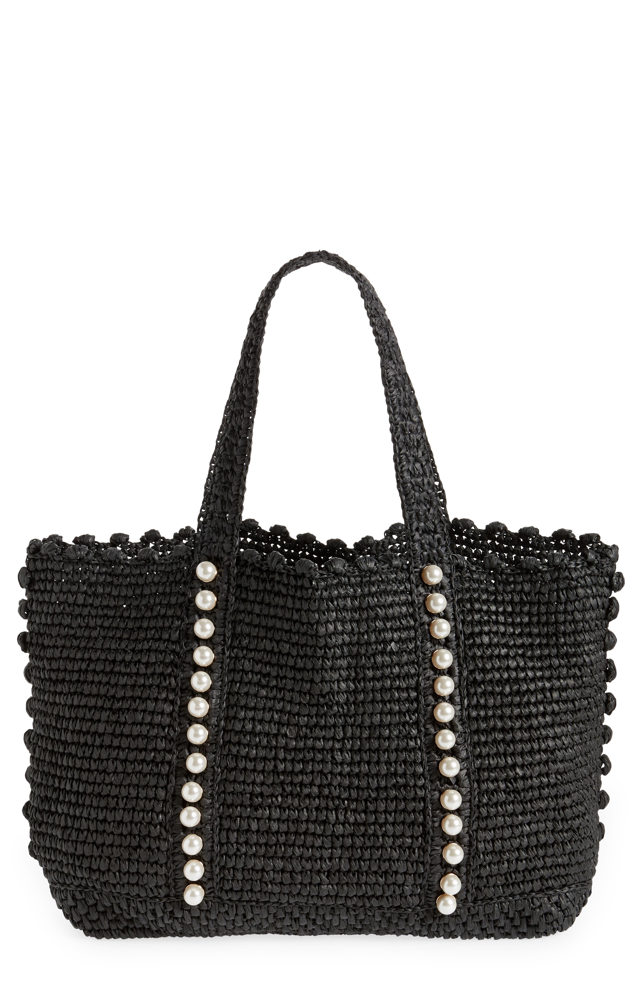 BTB Los Angeles Lisbeth Straw Tote, Main, color, 