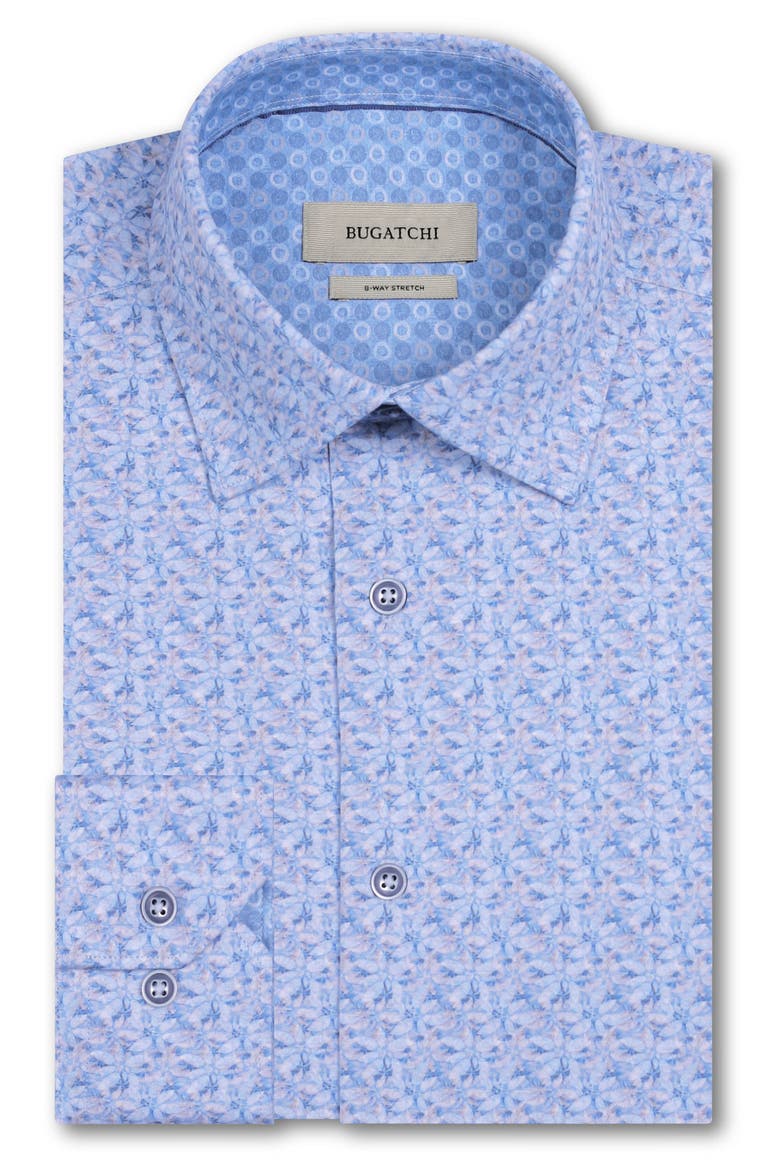 Jimmy OoohCotton® Floral Print Button-Up Shirt, Alternate, color, AIR BLUE