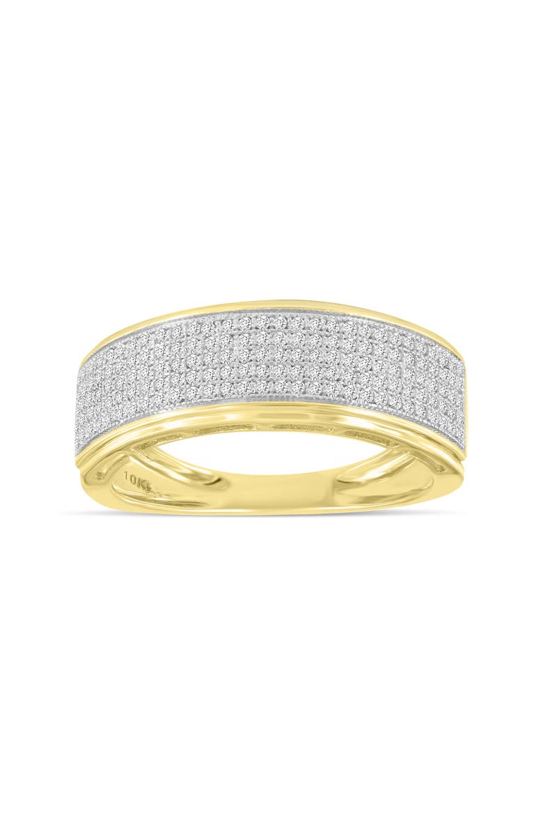 Quintus Unisex Diamond Band Ring in 10K Gold, Alternate, color, 10K Yellow Gold
