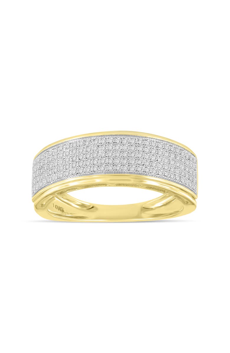 LuvMyJewelry Quintus Unisex Diamond Band Ring in 10K Gold, Alternate, color, 10K Yellow Gold
