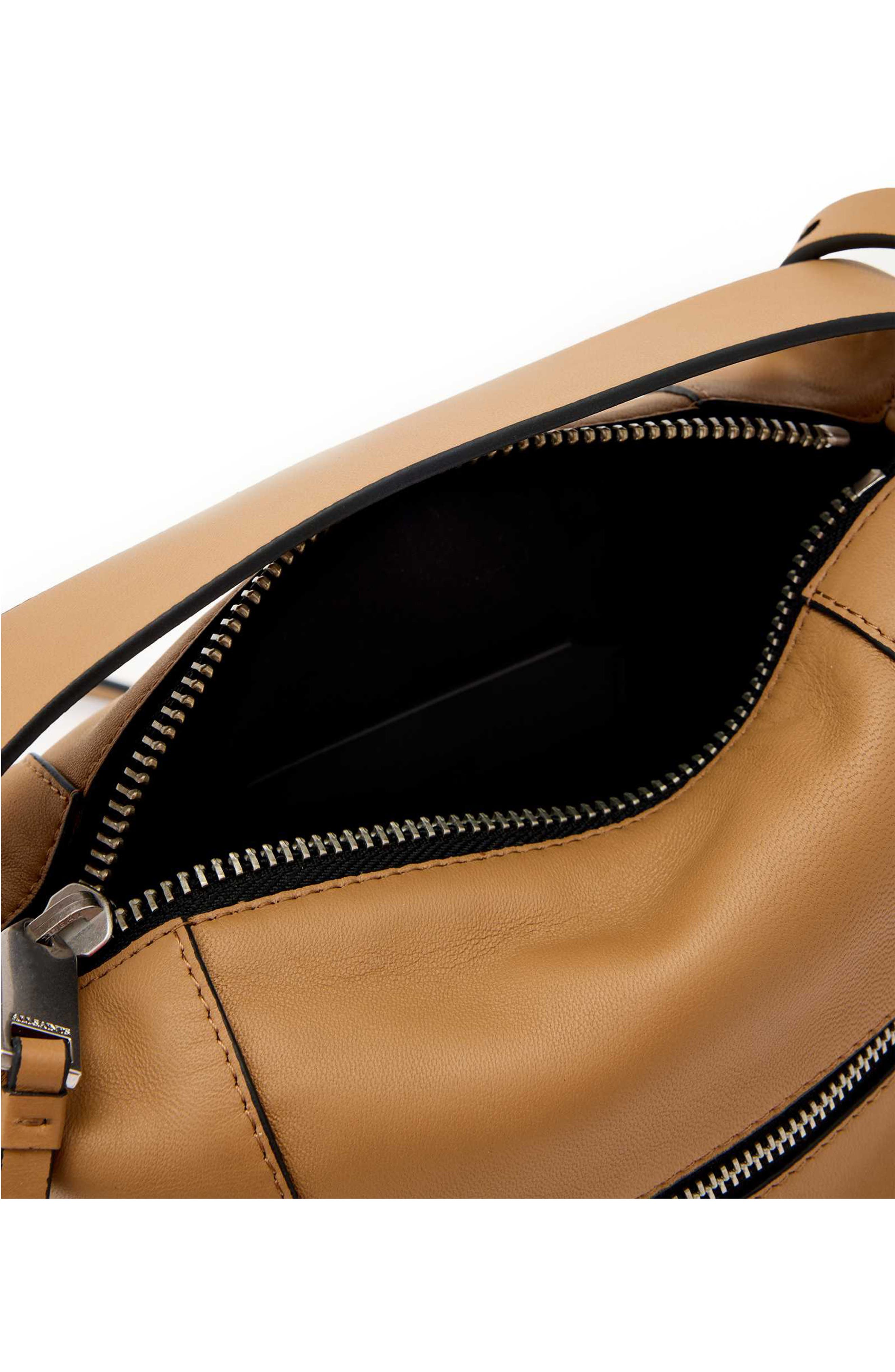 Mini Vega Grab Leather Crossbody Bag, Alternate, color, ACETONE TAN BROWN